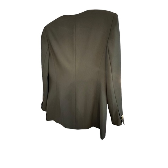 John Meyer of Norwich VINTAGE Olive Green Blazer w/ 1 Gold Button Closure sz 10 - Picture 5 of 6